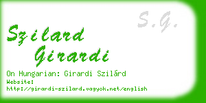 szilard girardi business card